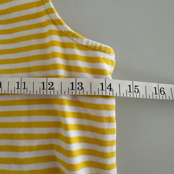 Copper Key Yellow Stripe Dress with Ruffle Size Large - Picture 3 of 6